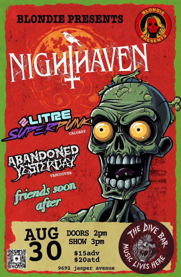 Night Haven, 2 Litre Superpunk, Abandoned Yesterday, & Friends Soon After poster