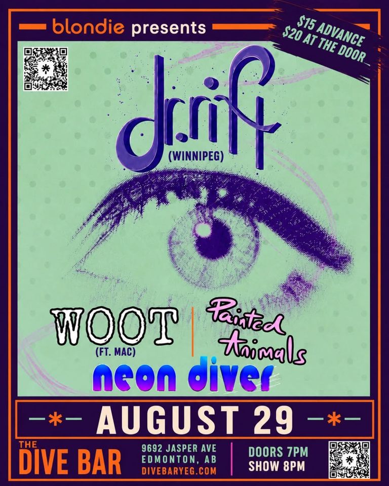 Painted Animals, Dr. Rift, w00t, & Neon Diver poster