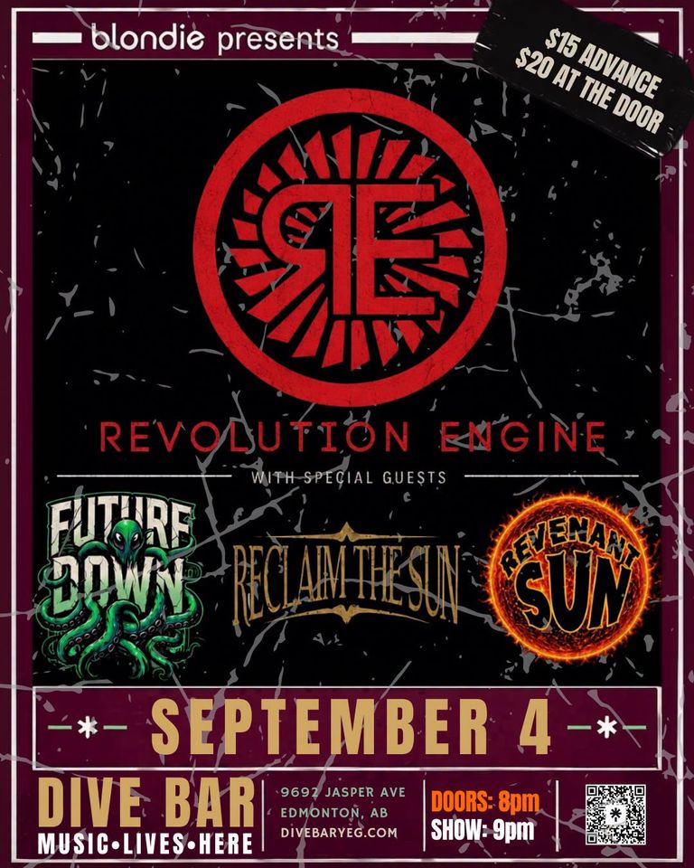 Revolution Engine,Future Down, Reclaim The Sun, & Revenant Sun poster