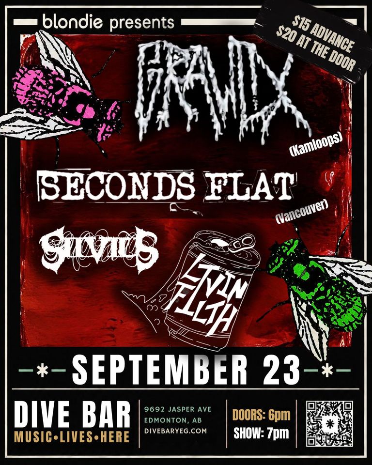 Grawlix, Seconds Flat,Silvius, & Livin’ Filth poster